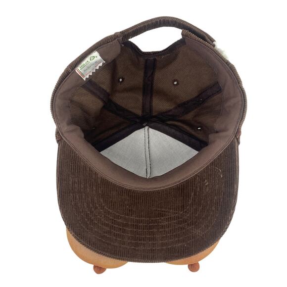 Vtg 80s Moja Corduroy Boobs Nipple Snapback Hat Trucker Novelty Gag Cap Korea - Picture 6 of 7